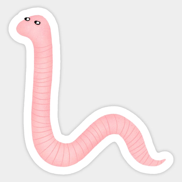 Worm Sticker by NicSquirrell